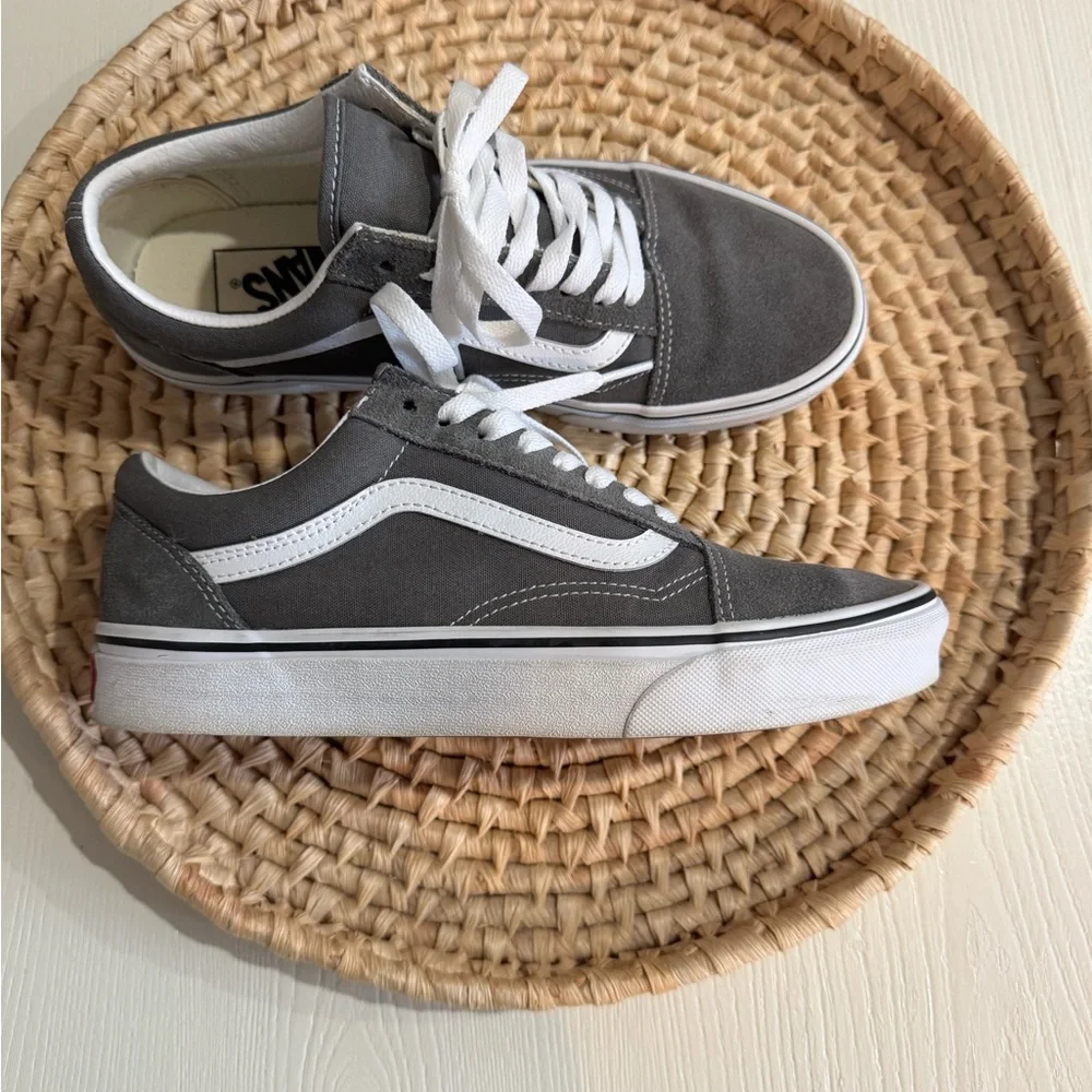 Vans Charcoal Suede Sneakers. W 9.5 - Picture 2 of 6